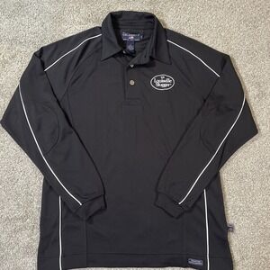 Louisville Slugger 125 Polo Shirt Men's Small Black Long Sleeve Pro‎ Celebrity